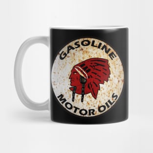 Red Indian Gasoline vintage sign rusted version Mug